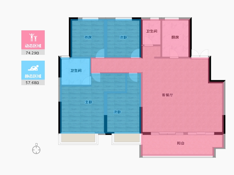 河南省-郑州市-绿地花语城-120.00-户型库-动静分区