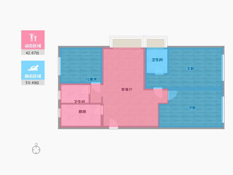 山东省-潍坊市-紫宸公馆-31.74-户型库-动静分区