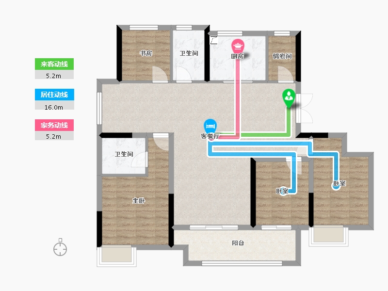 湖北省-孝感市-望度山月-129.00-户型库-动静线