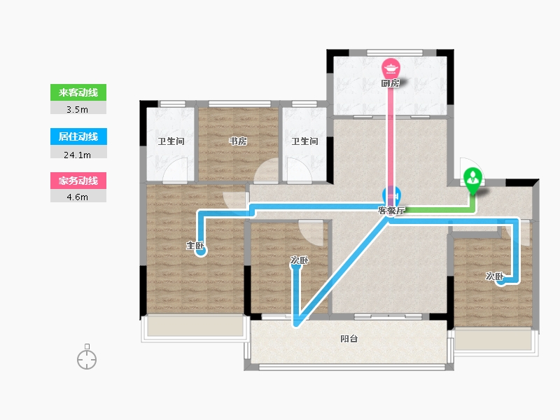 浙江省-嘉兴市-交投祥生梦溪云庐-118.00-户型库-动静线