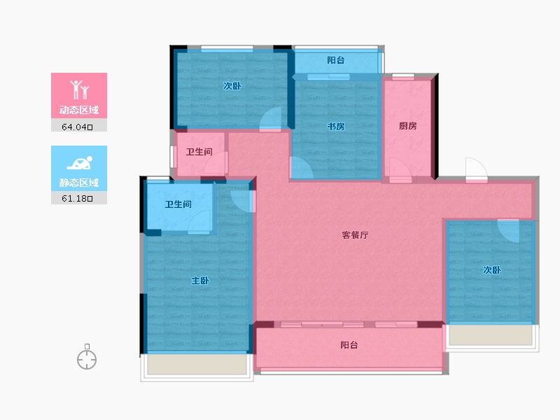 河南省-郑州市-金秋·九里庭院-112.10-户型库-动静分区