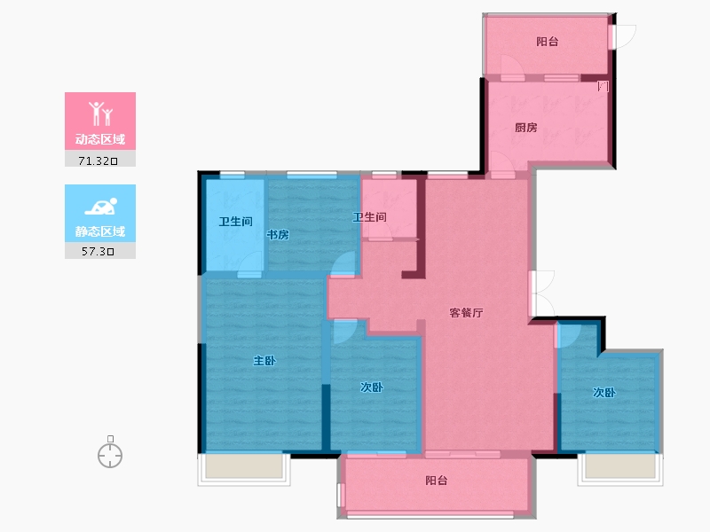 河南省-郑州市-绿地花语城-115.00-户型库-动静分区