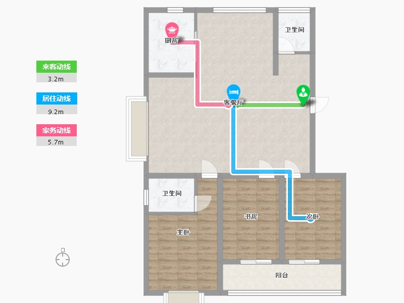 山东省-聊城市-宝龙花园-130.00-户型库-动静线