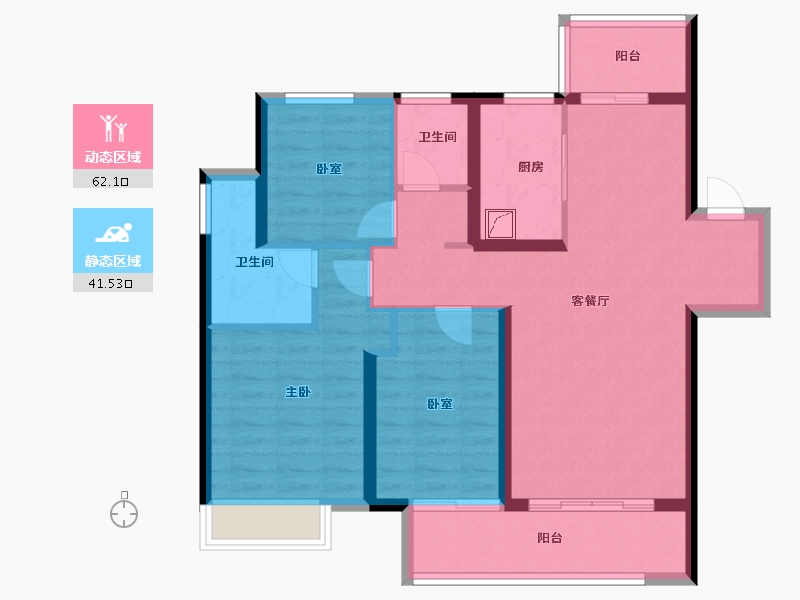 河南省-郑州市-滨河春晓-92.25-户型库-动静分区