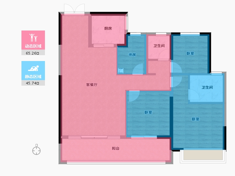 河南省-郑州市-中绘·集云筑-100.01-户型库-动静分区