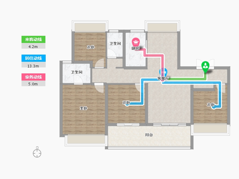 江苏省-苏州市-鹿溪雅园​-114.58-户型库-动静线