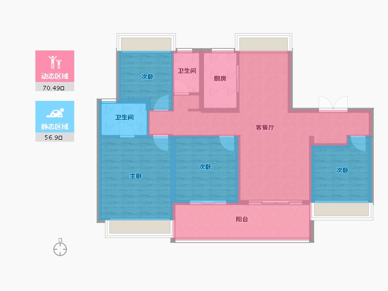 江苏省-苏州市-鹿溪雅园​-114.58-户型库-动静分区