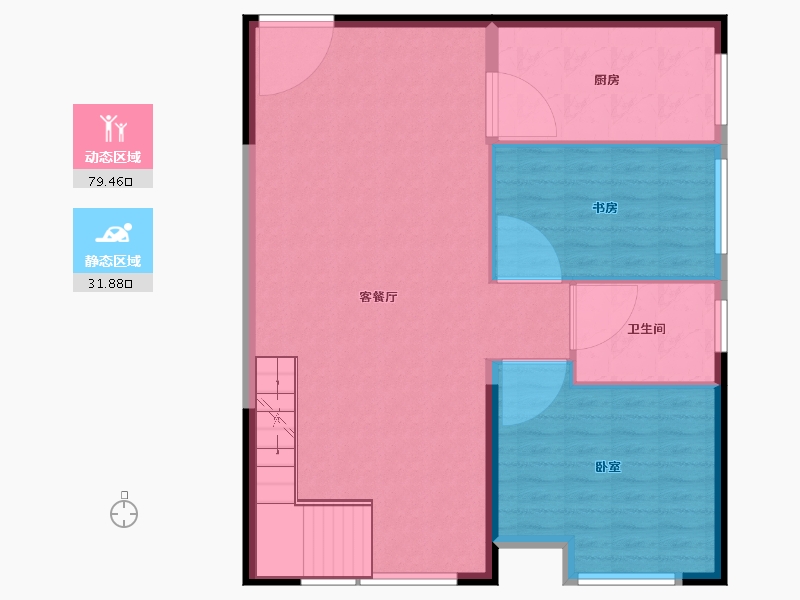 河南省-郑州市-保利心语（住宅)-103.61-户型库-动静分区