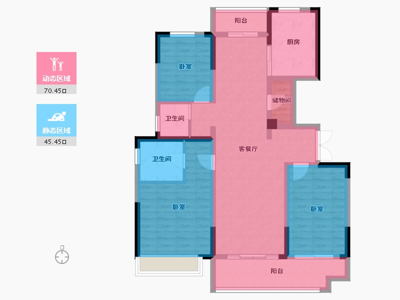 河南省-郑州市-中原华侨城-103.06-户型库-动静分区