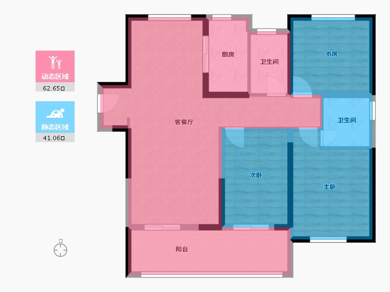 安徽省-合肥市-金大地山语四季-98.00-户型库-动静分区