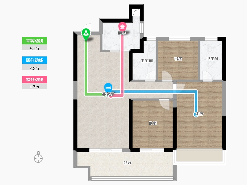 河南省-郑州市-正商生态城-77.00-户型库-动静线