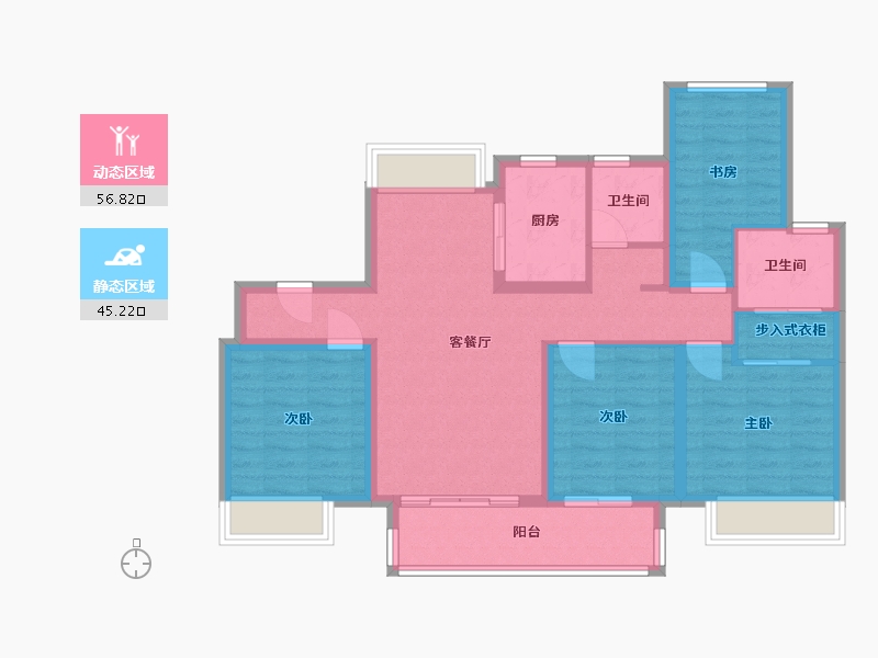 江苏省-南京市-珑悦-98.00-户型库-动静分区