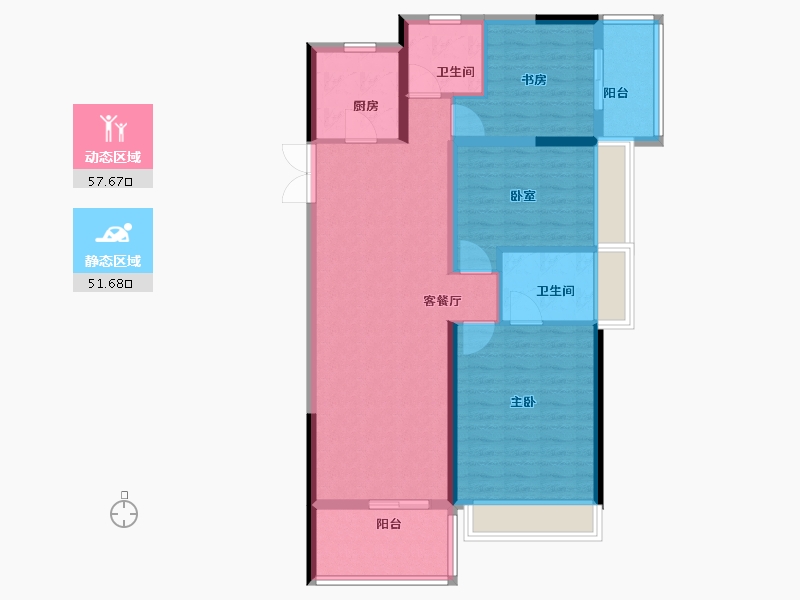 河南省-郑州市-广汇湾 -98.40-户型库-动静分区