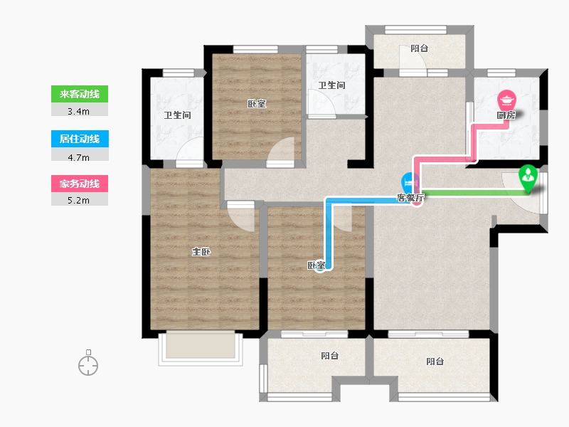 河南省-郑州市-中原华侨城-99.20-户型库-动静线