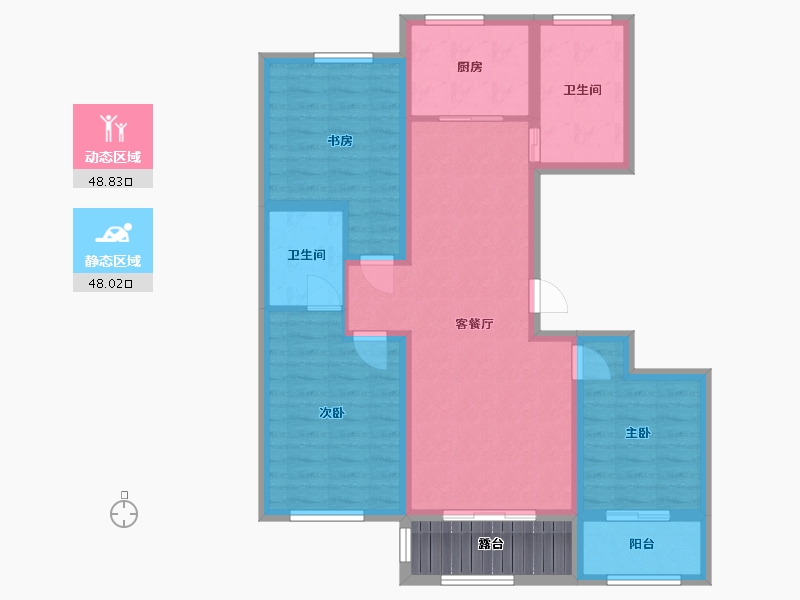 山东省-潍坊市-高密市凤城丽景小区-100.00-户型库-动静分区