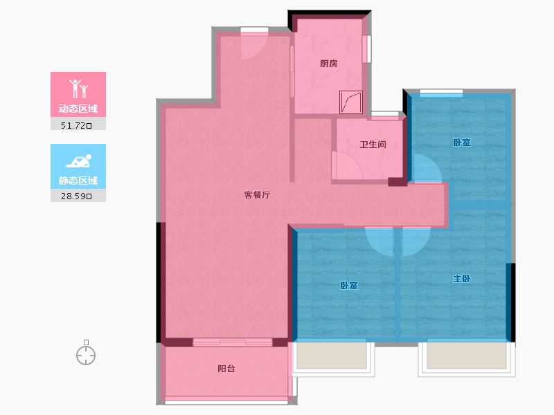 河南省-郑州市-滨河春晓-71.15-户型库-动静分区