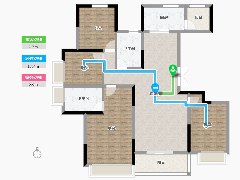 河南省-郑州市-泰宏建业国际城​-113.60-户型库-动静线