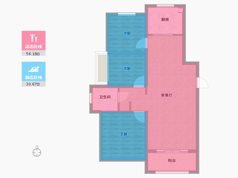 山东省-济南市-海信彩虹谷-78.00-户型库-动静分区