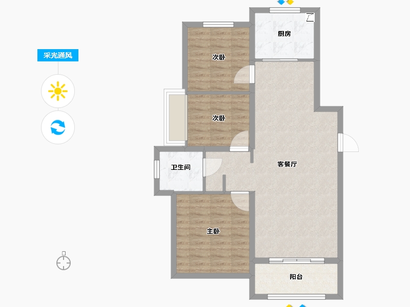 山东省-济南市-海信彩虹谷-78.00-户型库-采光通风