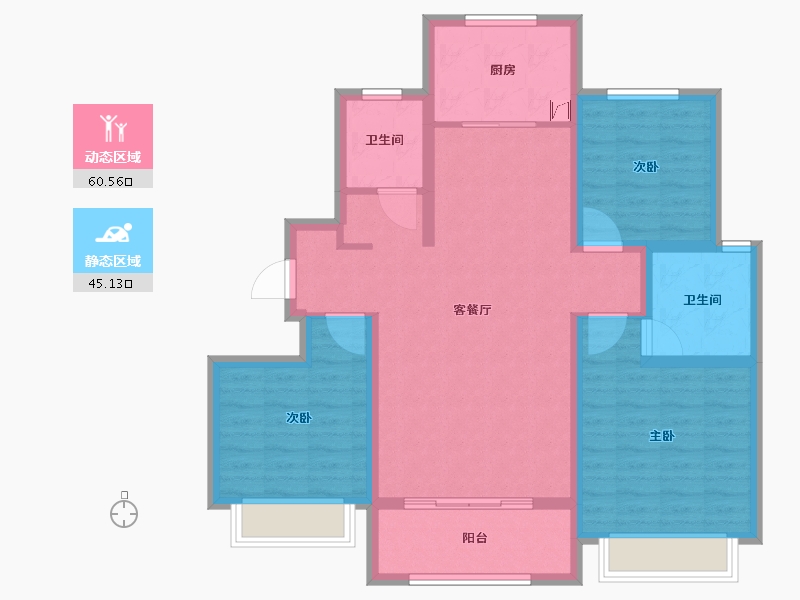 山东省-济南市-海信彩虹谷-94.00-户型库-动静分区