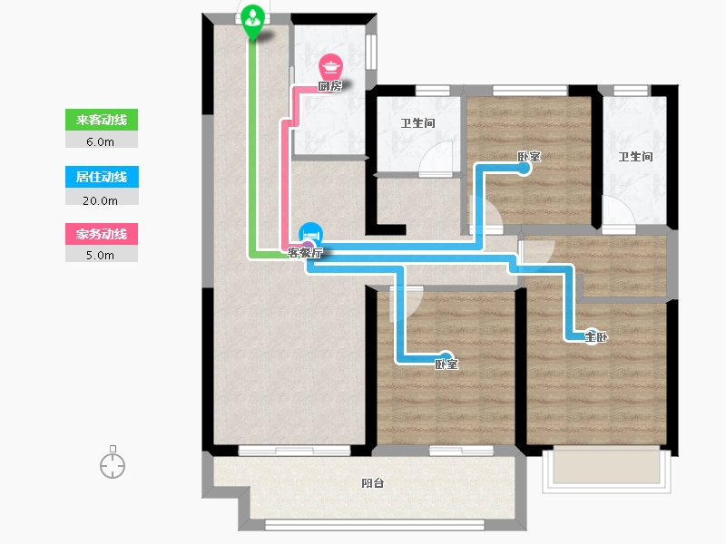 河南省-郑州市-中昂·玉棠府-88.25-户型库-动静线