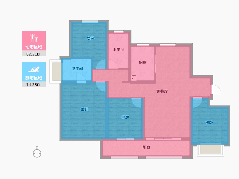 山东省-济南市-海信彩虹谷-103.47-户型库-动静分区