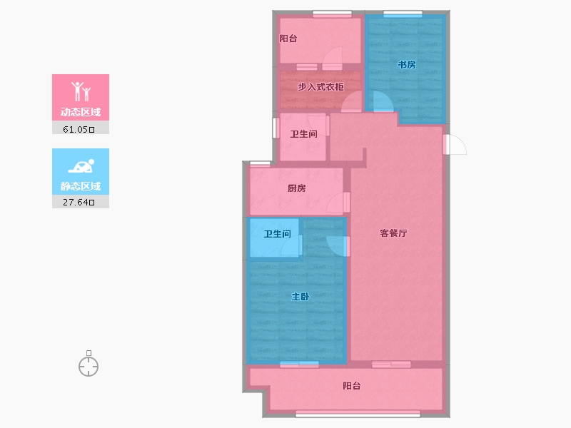 河南省-郑州市-朗悦公园府-78.39-户型库-动静分区