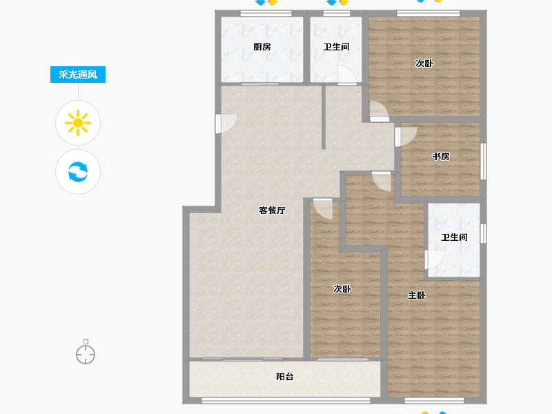 湖南省-岳阳市-远大小区-160.00-户型库-采光通风