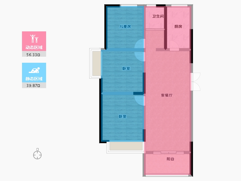 河南省-郑州市-泰宏建业国际城​-86.20-户型库-动静分区