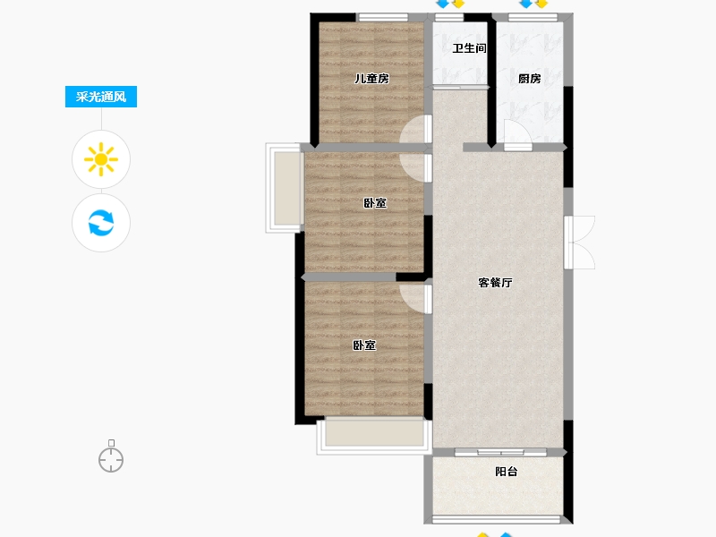 河南省-郑州市-泰宏建业国际城​-86.20-户型库-采光通风