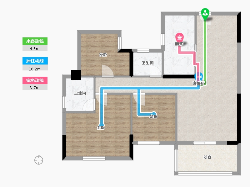 湖北省-黄冈市-韵湖首府-90.49-户型库-动静线