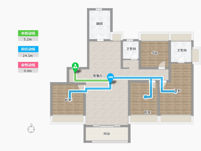 河南省-郑州市-朗悦公园府-132.01-户型库-动静线