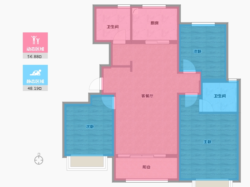 山东省-济南市-海信彩虹谷-94.00-户型库-动静分区