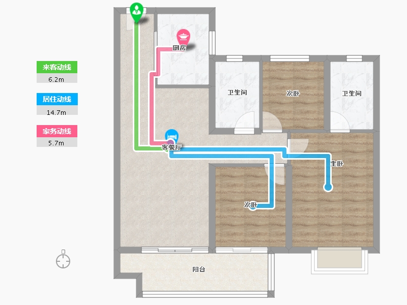 江苏省-南通市-如东中骏世界城-86.37-户型库-动静线