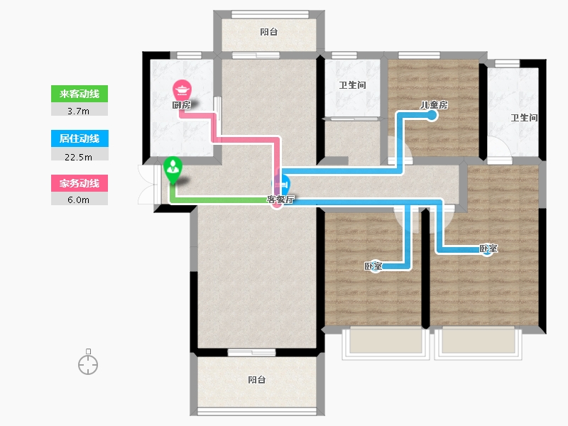 河南省-郑州市-泰宏建业国际城​-102.31-户型库-动静线