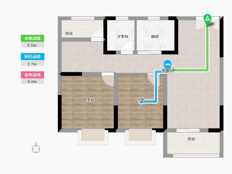 江苏省-南通市-悦珑庭-77.60-户型库-动静线