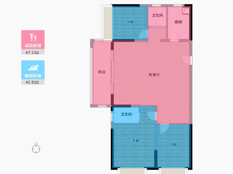 河南省-郑州市-龙湾-105.00-户型库-动静分区