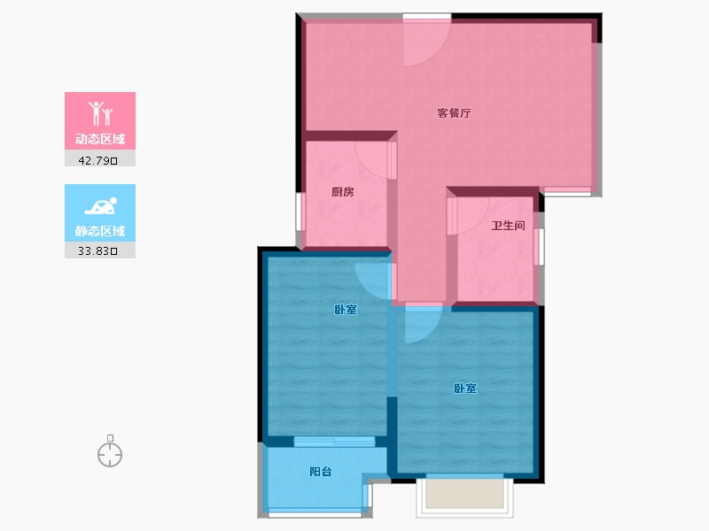 河南省-郑州市-宏光揽境-68.00-户型库-动静分区