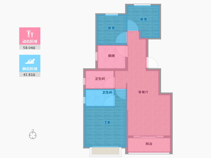 北京-北京市-北京恒大上河院-92.00-户型库-动静分区