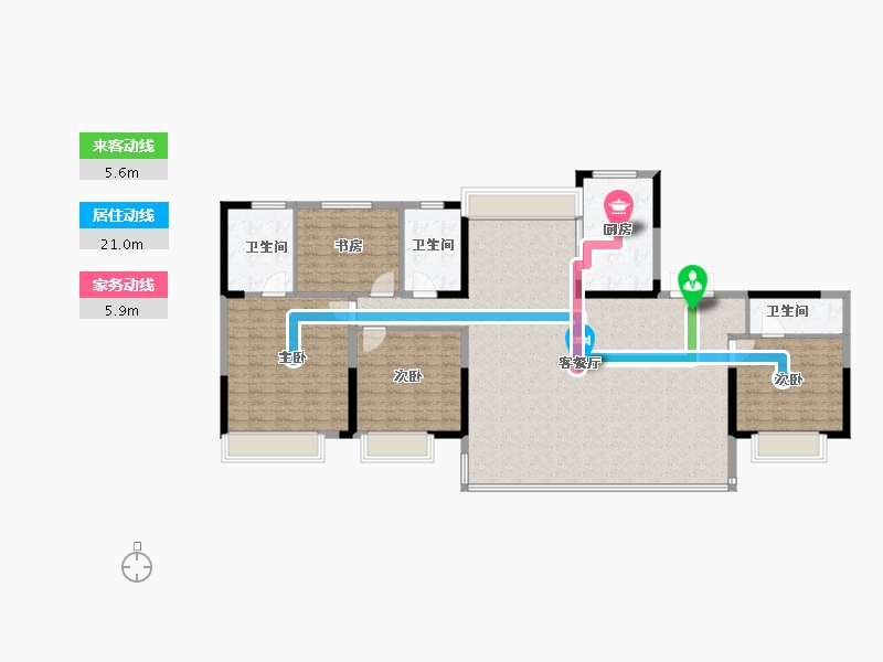 山东省-济南市-柏悦府-154.00-户型库-动静线