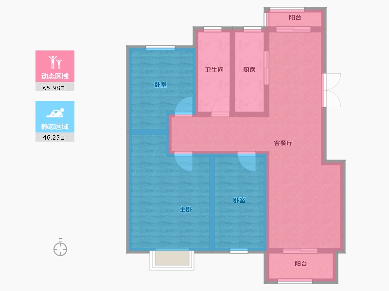 河南省-郑州市-上街龙吟世家​-99.71-户型库-动静分区