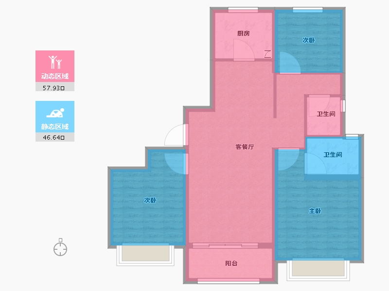 山东省-济南市-海信彩虹谷-94.01-户型库-动静分区