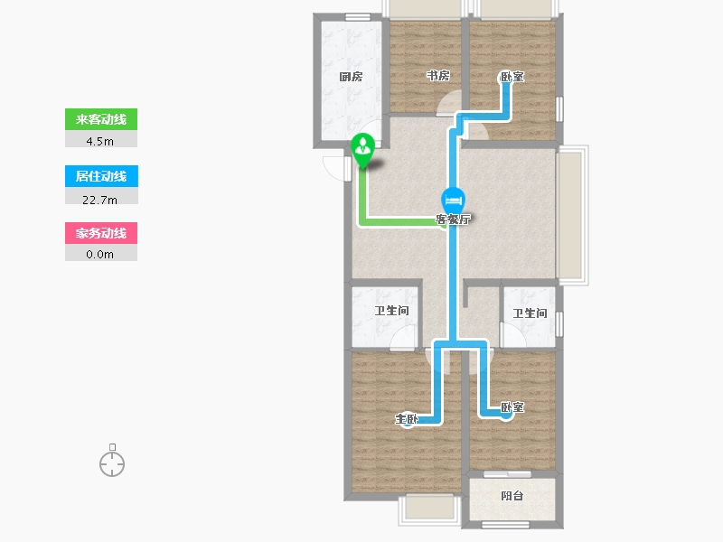 河南省-郑州市-朗悦公园府-108.00-户型库-动静线