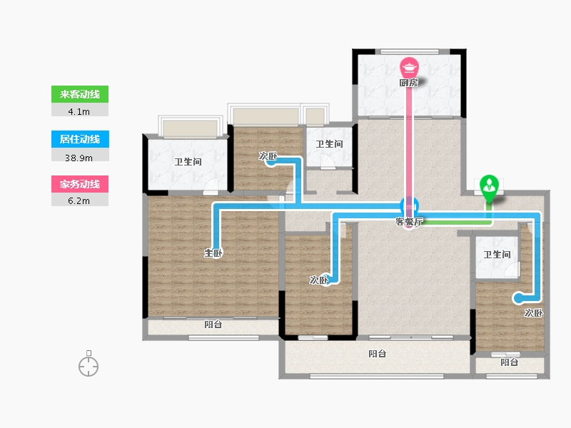 江苏省-南通市-春风里-183.20-户型库-动静线