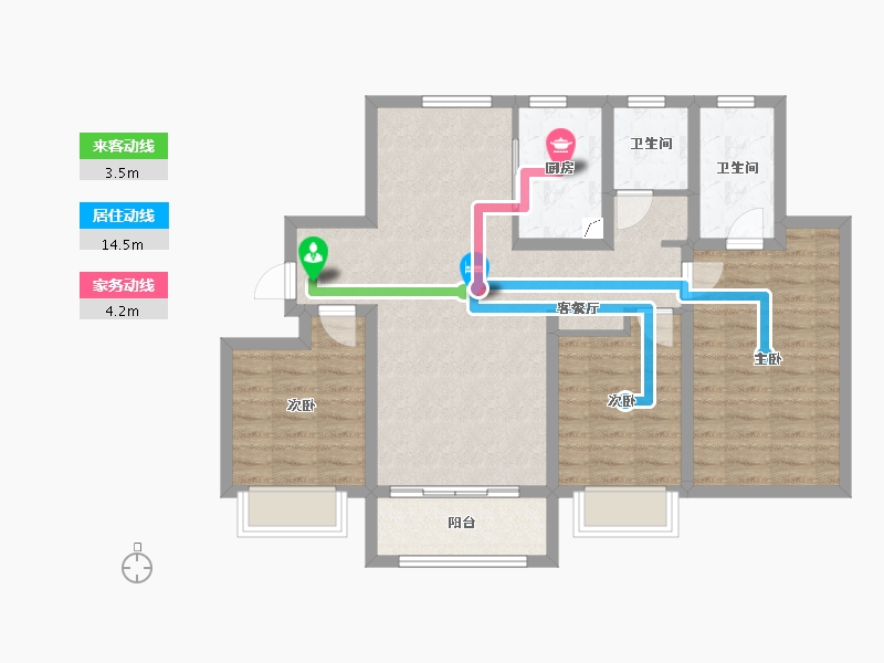 山东省-济南市-海信彩虹谷-90.47-户型库-动静线