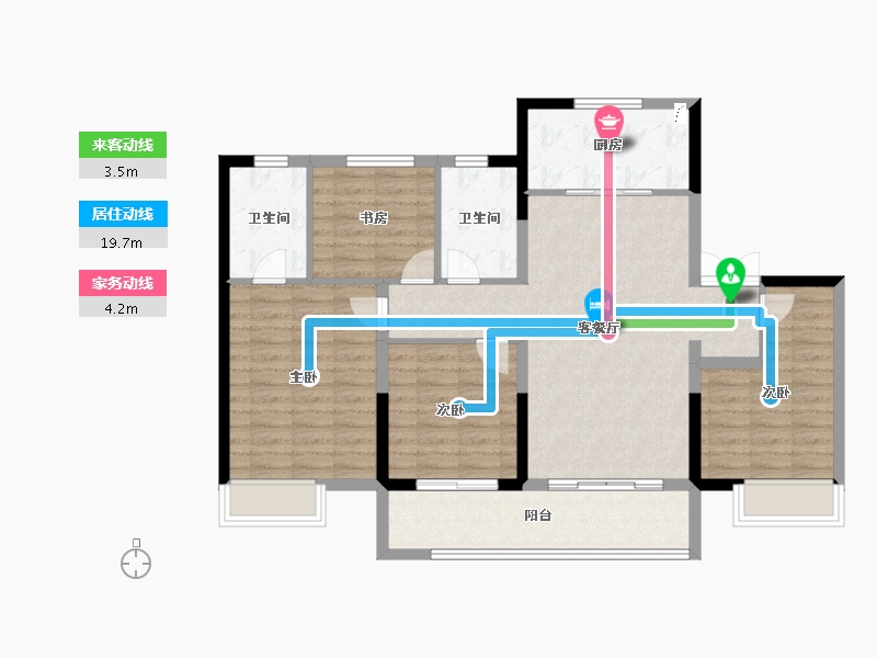 山东省-济南市-旭辉银盛泰星瀚城-104.00-户型库-动静线