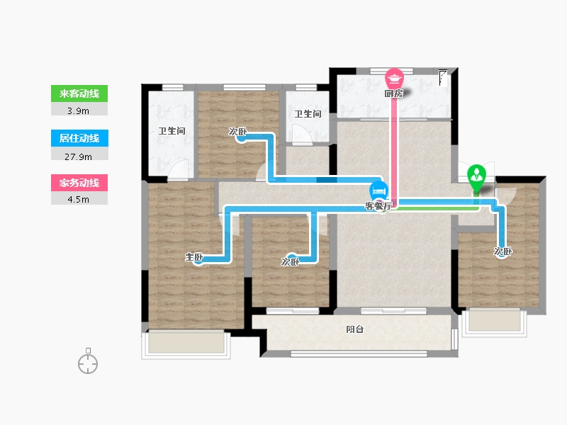 山东省-济南市-旭辉银盛泰星瀚城-114.00-户型库-动静线