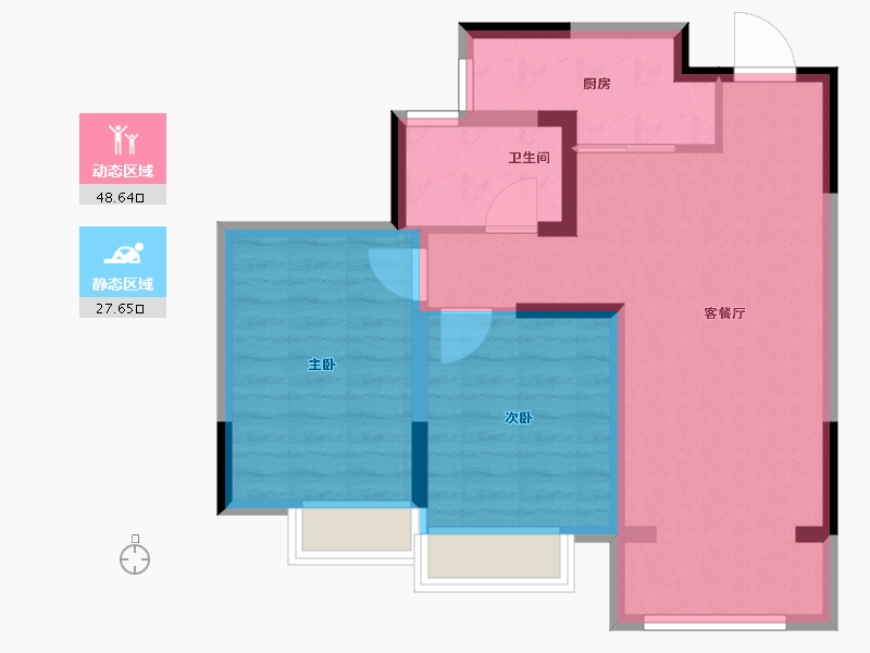 江苏省-南通市-海畔东方城-68.00-户型库-动静分区