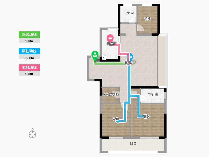 浙江省-嘉兴市-金地·天元鸣望邸-94.01-户型库-动静线