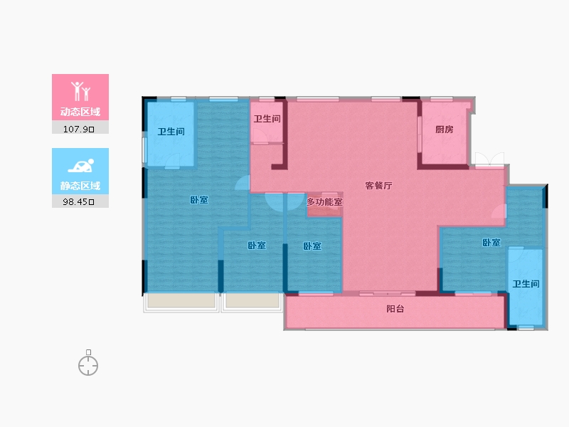 浙江省-嘉兴市-四季华庭-190.01-户型库-动静分区